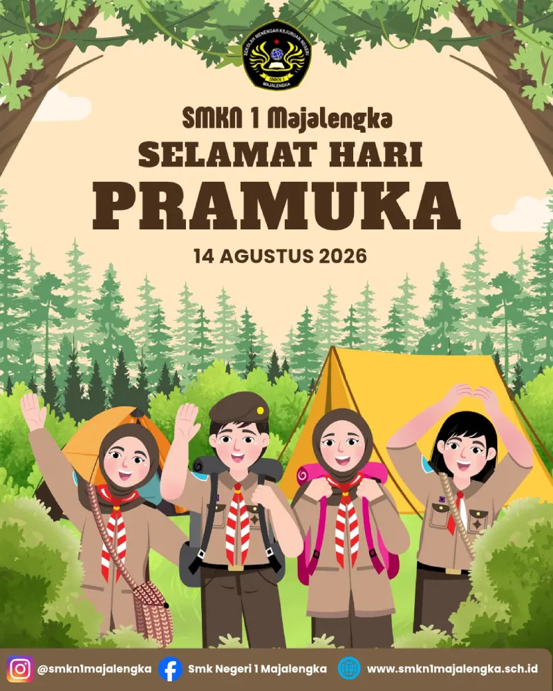 SMKN 1 Majalengka Ucapkan Selamat Hari Pramuka 2026