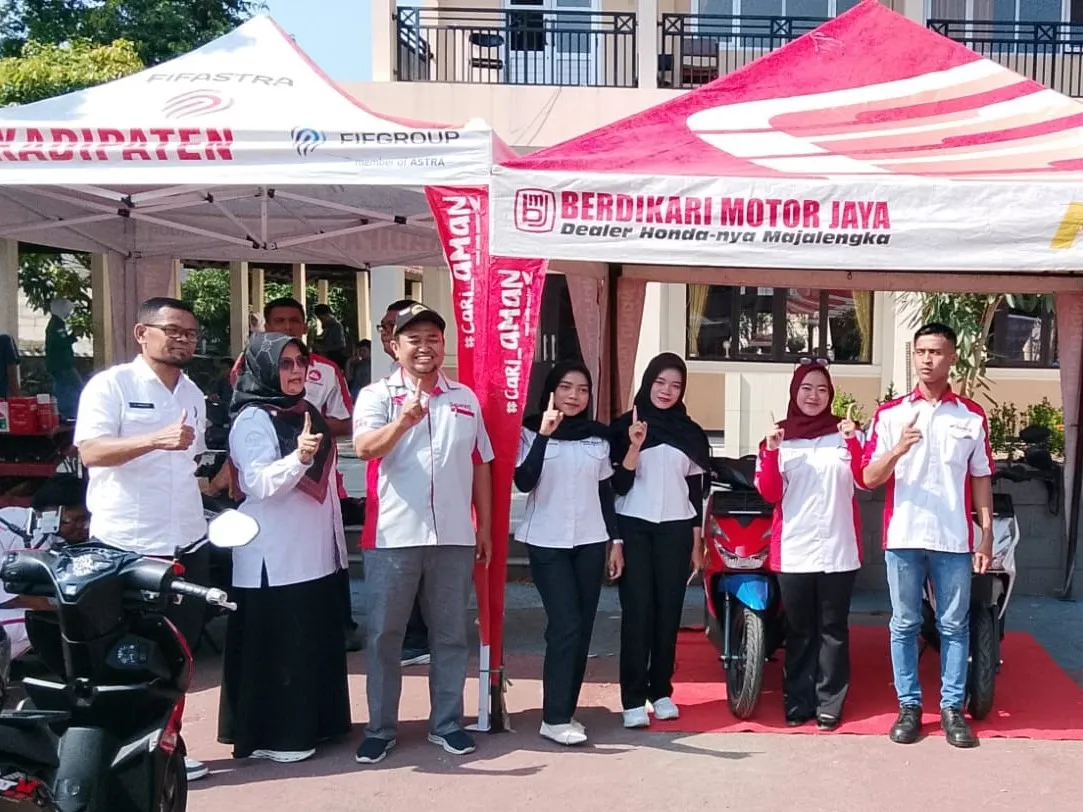 TeFa TSM SMKN 1 Majalengka Gelar Service Murah Motor Honda Bersama PT Berdikari Motor Jaya