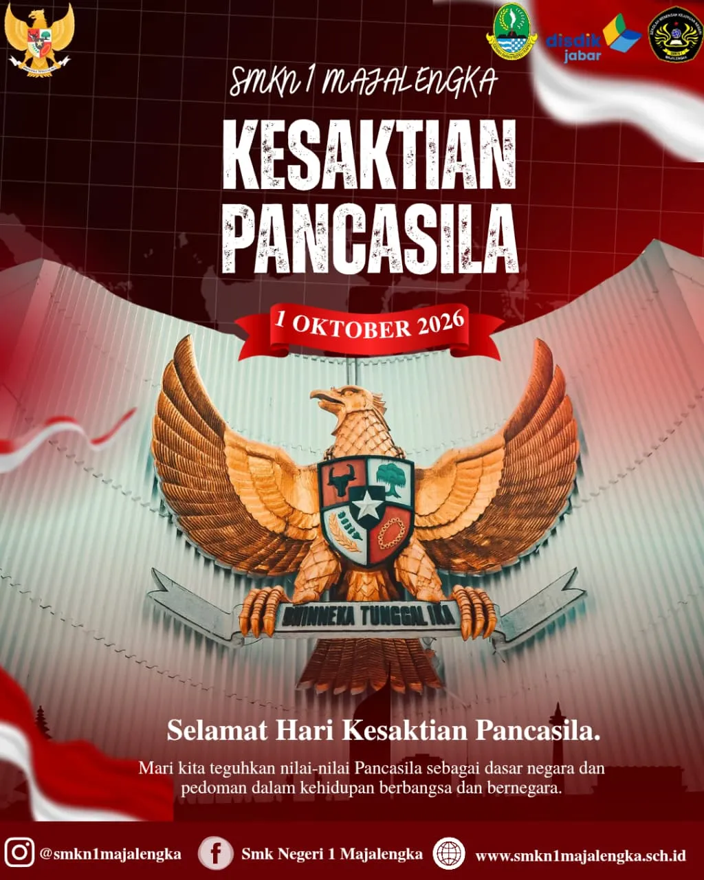 SMKN 1 Majalengka memperingati Hari Kesaktian Pancasila 1 Oktober 2026